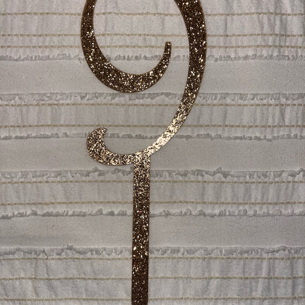 Gold Glitter Number Cake Toppers (NWT) - Picture 3 of 6